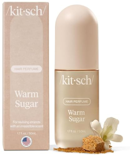 Kitsch Hair Perfume for Women - Warm Sugar | Clean, Deodorizing & Patented Odor-Eliminating Technology Hair Spray & Body Mist - Freshen Hair, Body & Pillows - Pink Grapefruit & Vanilla Scent - 50mL