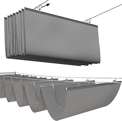 Tenda da sole estensibile, protezione UV al 90%, per giardino, terrazza, piscina e hotel, 1,5 x 12 m, ideale per protezione solare
