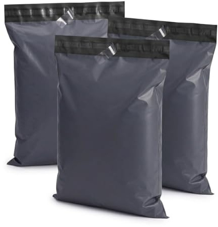 Switory Parcel Bags Mailing 12X16 Inch Postal Bags Self Seal,Waterproof, Shipping Mailers Mailing Bag for Clothes Envelopes Postage Bag for Packaging, 50Pcs (Grey)