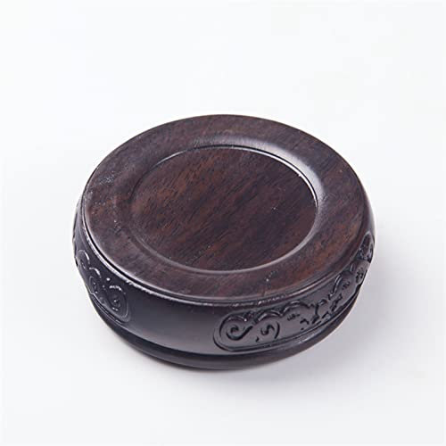 Antique Wooden Plant Vase Stand - Carved Flower Pedestal Base for Teapot & Valuables Display - Elegant Home Decor & Rustic Centerpiece