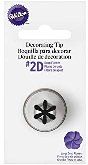Wilton Beccucci in Acciaio Inox #2D Fiore a Goccia Cardato, Beccucci Sac a Poche, Piping Tip Riutilizzabile per Decorare Torte, Cupcake, Biscotti, Pasticcini