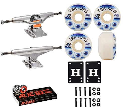Independent Skateboard Trucks Stage 11 139 (8.0) Triclops Wheels Third Eye 51mm 99A, Bones Reds Bearings