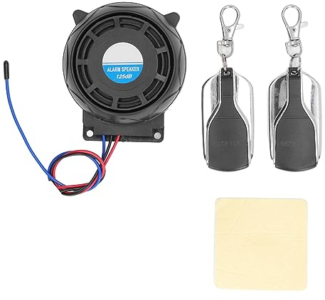 Headerbs Motorrad-Alarmanlage, Motorrad-Sicherheitsalarmanlage, Diebstahlsicherung, 2 Fernbedienung, 12 V, Wasserdicht, Universell für Motorräder