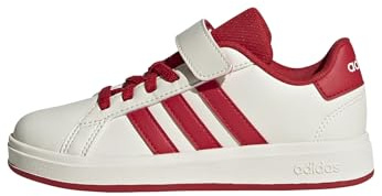 adidas Unisex – Barn GRAND COURT 2.0 SHOES CHILDREN, Off White/Collegiate Red/Core Black, 30 EU