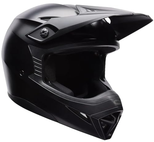 BELL MX-10 MIPS - Casco de motocross sólido negro mate, certificado ECE 22.06, casco de cross con MIPS, peso ligero y sistema de ventilación para Enduro, Downhill & Offroad
