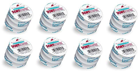 Lee 10053 Sortkwik Fingertip Moistener, 3/8 oz, 3 per Pack, Sold as 8 Pack, 24 Count Total
