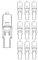 DoRight 10x 12V Lampadine Alogene G6.35, 50W Dimmerabili Bianco Caldo 2700K, 820LM Bi-pin Alogene Capsula Lampadine per Lampada Forno, Lampada a Microonde, Angolo del Fascio 360°