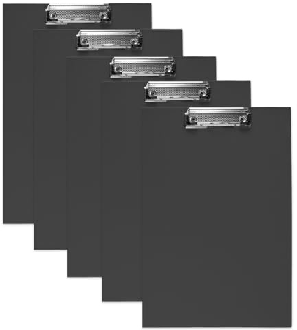 10 Stück DIN A4 Klemmbretter Schreibbrett Schreibunterlage Klemmmappe Schreibplatte (Schwarz)