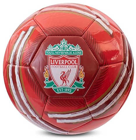 Hy-Pro Officially Licensed Liverpool F.C. Cyclone Football – Liverpool Football Size 5, Training Match Ball for Garden and Outdoors – Collectible Fan Gift for Collecting, Training and Play