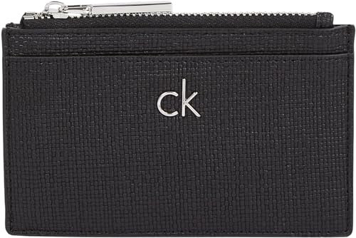 Calvin Klein Damen Kartenetui Daily Cardholder mit Reißverschluss, Schwarz (Ck Black), Einheitsgröße