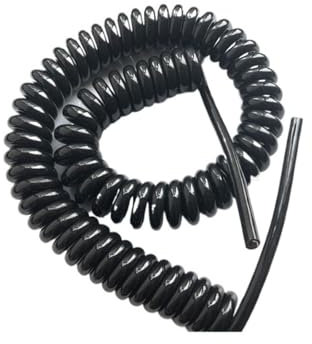 MRVAKDYDI Bobina Retrattile in Filo Elastico multicore, Cavo di Alimentazione telescopico Estensibile a Spirale Nero 24AWG a 2 conduttori 20AWG 17AWG 14AWG(2 cores 14AWG 2.5 Meters Straight)