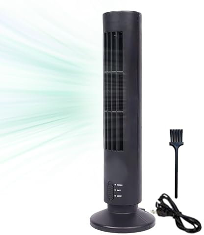 Ylnailky Ventiladores de pie para el hogar | Ventilador de torre eléctrico de pie sin aspas | Simula el natural, ventilador de torre vertical | Ventiladores de suelo silenciosos con puerto USB