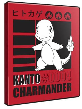 Ultra PRO - Charmander 4-Pocket Portfolio for Pokémon | Pokémon card binder, trading card organizer, TCG storage portfolio, collectible card holder, card sleeve, collector gift