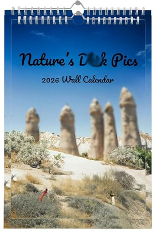 Rolig offensiv väggkalender 2026 | What A Bag Of Nature's Pic-kalender | Rolig present för agenda möte, kollegor, hem, kontor, sovrum