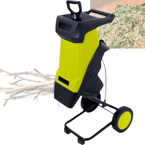 XygZythror Astilladora De Madera Y Trituradora De Hojas, Trituradora De Madera De 2400 W, Trituradora De Hojas, para Ramas Y Hojas CéSped Y JardíN Yellow