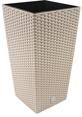 91,5 -Liter -Zeit Pot mit Einsatz 40 x 40 x 75 cm in Mocca -Farbe