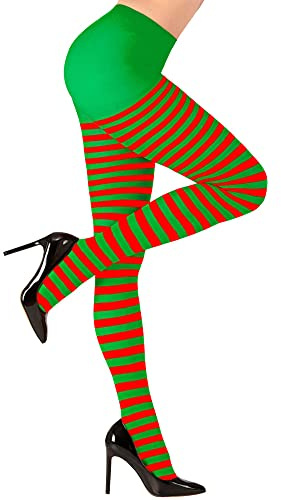 Widmann - Medias, rayas, 70 DEN, Halloween, disfraces, carnaval