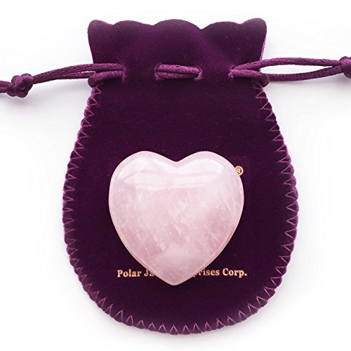 Polar Jade Cœur Gonflé Sculpté à la Main en Pierres de Cristal 100% Naturelles pour la Guérison Énergétique du Chakra, la Méditation, Le Massage et la Décoration