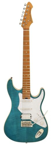 Aria Pro II 714 MK2 Hot Rod Collection Electric Guitar - Turquoise Blue