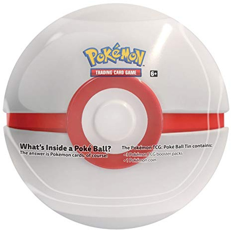 Pokémon 2020 Summer Poke Ball Tin Premier Ball | 3 Booster Pack | Ogni confezione della serie XY contiene 10 carte | Carte originali, multicolore