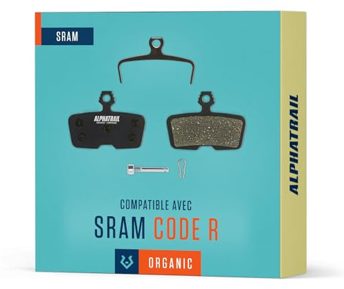 MTB Bremsbeläge für SRAM Code R RSC DB8 & Guide R Bremsen I Hochleistungs-Resin I Langlebig & passgenau für E-Bikes und Mountainbikes I 1 Paar organische Scheibenbremsbeläge