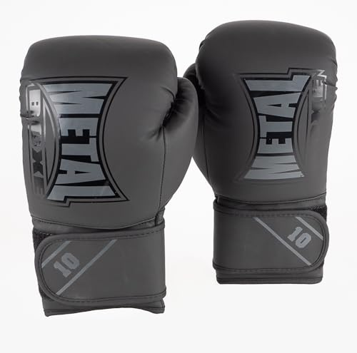 METAL BOXE Gants de Boxe ENTRAINEMENT STARTER Noir/Gris 10 oz