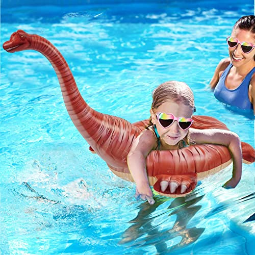 Inflatable Dinosaur Pool Float Toys (Lifelike Pool Ring Brachiosaurus) Swimming Ring Toddler Pool floaties Water Party Pool Floats Tube Toy for Kids boy and Girls Age 3-12…