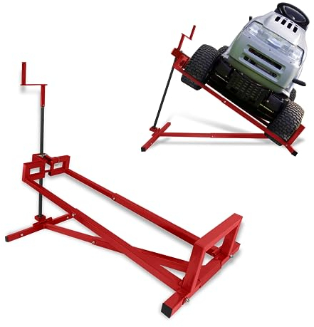 SUBTLETY Elevador de tractor cortacésped de acero, plataforma elevadora de 45°, inclinación ajustable, tractor de césped, elevador de césped, dispositivo de elevación, ayuda de limpieza, accesorios,