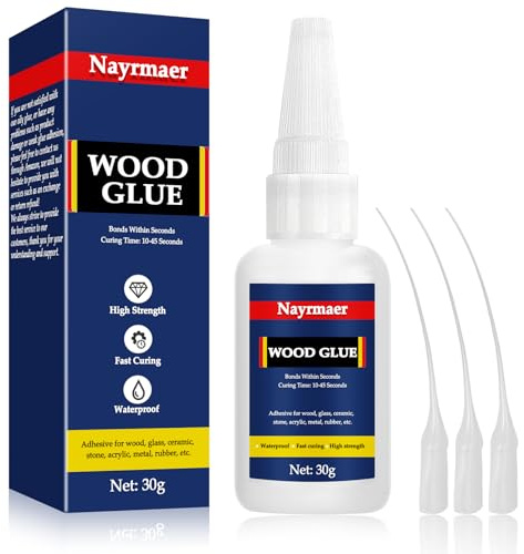 WGN Super Glue for Wood - Fast Drying, CA Glue for Wood Working, Furniture, Balsa and Crafts (30g)