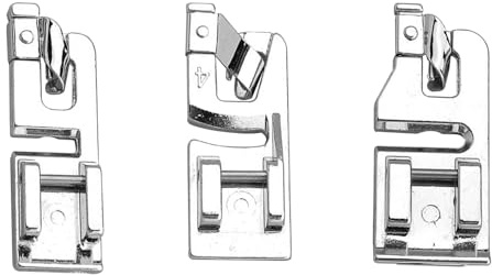 Yuiturt 3 Pcs Narrow Rolled Hem Sewing Machine Presser Foot Set (3/4/6 mm) Replacement for Brother, Fits All Low Shank SnapFeiyue, Janome, and Fanghua 505A/508, Sewing Machine Accessories