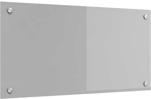 vidaXL Küchenrückwand Hellgrau 80x40x0,6 cm Hartglas