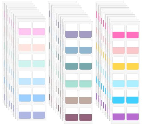 720 Pcs Colored Sticky Index Tab 1.1x1 Seitenmarker Selbstklebend Textmarker Schulzubehör Bunt Seiten Marker Wasserdicht Beschreibbare Lesezeichen