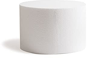 Decora 0173832 Basi tonde in polistirolo ideali per esercitazioni e per realizzare torte a piani dall'aspetto perfetto, Dim. Ø 25 X H 20 CM