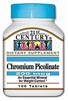 21st Century Chromium Picolinate 200 mcg 100 Tabs (6 Pack)