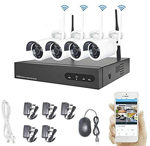 Wireless CCTV Camera System 1080P, Myada 8CH WiFi CCTV Camera Security System 2MP, Wireless NVR Kit, WiFi CCTV Camera Kit Outdoor, Plug n Play, Instant Snapshot Motion Detection APP Push, P2P, No HDD