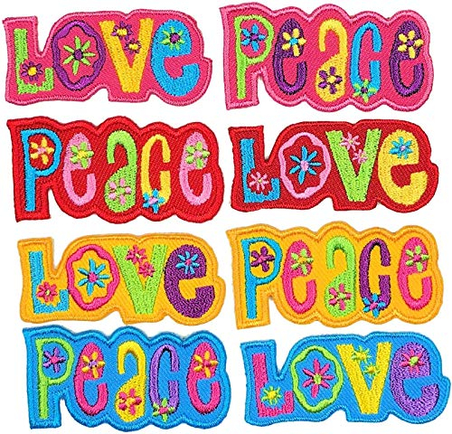 i-Patch - Patches - 0244 - Applikationen - Stickerei - Love - Peace - Herz - zum aufbügeln - Aufnäher - Bus - Aufbügler - Hippie - Flower- Power - Frieden - Liebe - Flicken - Bügelbild