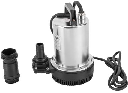 Pompe submersible pour eaux usées - 160 W - En acier inoxydable CC - Profondeur d'immersion jusqu'à 8 m - Pour le jardin, la cave, la piscine