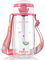 Bunnytoo Gourde Avec Paille 500 ml-Tritan sans Bpa, Couvercle Rabattable,Sangle/Boucle de Transport,étanche Pour Filles et Garçons-Convient Aux Enfants,Adultes-Rose