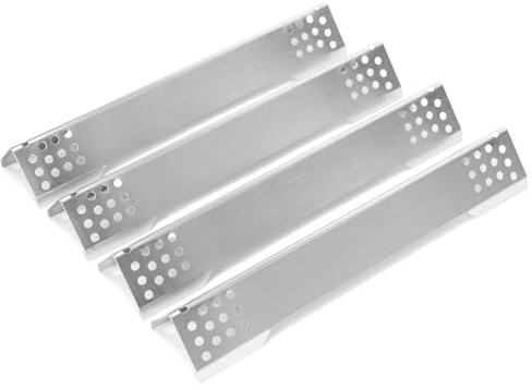 GFTIME 40.2CM Edelstahl Brennerabdeckung für Rösle Videro G3, G3-S, G3-S Nero, Vario+, Flammenverteiler für Rösle Videro G2, G4, G6 Serie und Sansibar, 4 Stück