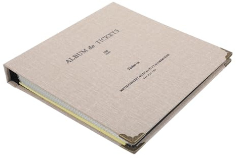 Operitacx Álbum De Entradas Multifunción Gris Para Coleccionistas, Soporte Para Guardar Billetes y Fotos Sueltas, Álbum Resistente Para Conciertos y Uso Diario