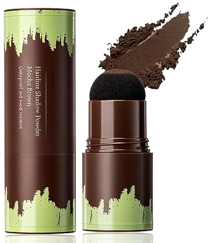 Haarpulver für Männer und Frauen - Haarverdichtungs Ansatzpuder - Haarpuder Graue Haare Abdecken - Verdichtung der Wurzeln für dünner werdendes Haar - Wasserfest & Lang anhaltende Sofortige (BRAUN)