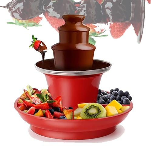 3 Tier Electric Chocolate Fountain, Chocolate Fondue Fountain, Melting Machine Mini Chocolate Fondue Chocolate Waterfall Machine, Detachable Easy to Clean for Party, Gathering, Wedding