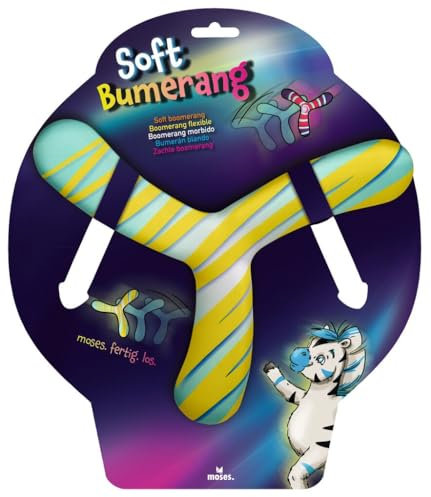 Moses. Soft Bumerang | Wurfspiel für Kinder | für Geschicklichkeit und Wurftechnik | Frisbee Kinder | toller Spielspaß für draußen