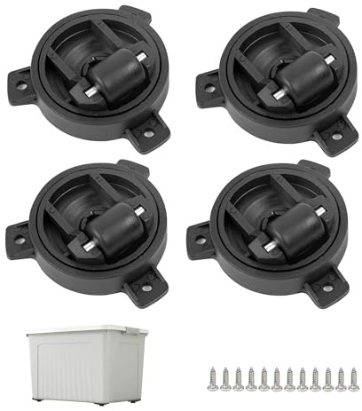 Rotelle per Mobili, 4 Pezzi Rotelle per Spostare Mobili Piccole, Mini Ruote Girevoli a 360°, Autoadesive Ruote per Mobili e Box di Stoccaggio, Silenziose e Durevole