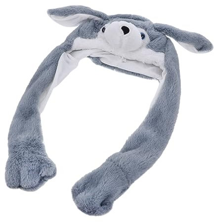 ibasenice 1stück Ears Moving Hat Für Partys Und Cosplay Lustige Cartoon-mütze Mit Wackelohren Warm Und Bequem Für Fotos Und Kreative Mit Freunden