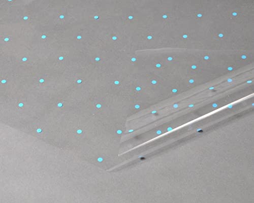 bag it Plastics Blue Polka Dot Cellophane Wrap for Hampers, Bouquets & Gifts (2m x 800mm Folded Sheet) - Florist Film Gift Wrapping for Baskets & Flowers