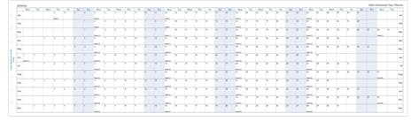 Filofax Calendar Diary Refill, Personal/Compact Size, Horizontal Year Planner, White Paper, English, 2026 (C68401-26)