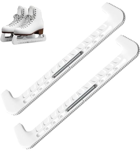 JcvPot 2 pezzi in bianco, ideali per hockey su ghiaccio e pattinaggio artistico, protezione per pattini, adatto per pattinaggio e pattini da ghiaccio per bambini, dimensioni: 32 x 6 x 2 cm