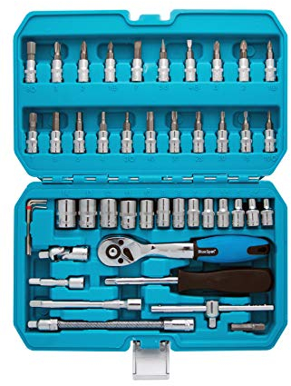 Blue Spot Tools 01530 46 PCE 1/4 Chrome Vanadium Socket Set (4-14mm)