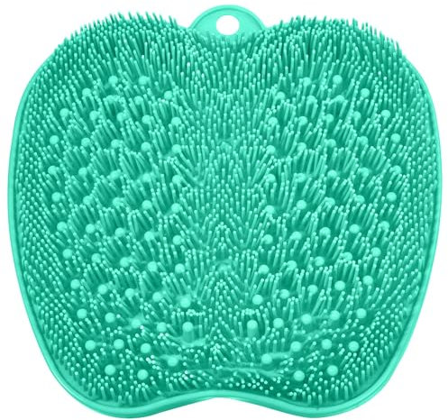 BESKAR Brosse Pieds Douche avec Ventouses Antidérapantes, Foot Spa Brosse pour Nettoyer et Exfolier les Pieds, pas de Flexion, pied Acupuncture Mat pour Détendre Les Pieds